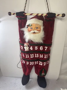 2001 Annalee Santa & Mouse Count down to Christmas Advent wall hanging calendar - Picture 1 of 10