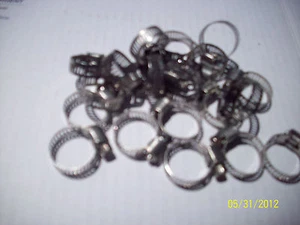 20 PCS # 6  ALL STAINLESS** BAND & HOUSING FUEL HOSE CLAMP  5/16"-7/8".4.9. - Bild 1 von 1
