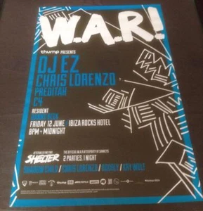 WE ARE ROCKSTARS W.A.R 2015 @ IBIZA ROCKS HOTEL - IBIZA CLUB POSTERS - DJ MUSIC - Picture 1 of 16