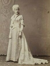 Vintage 1890s? Woman Stage Theatre Actress Wig Dress Harrisburg PA Cabinet Card