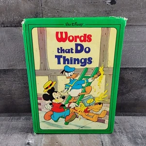 Vintage Walt Disney WORDS THAT DO THINGS Danbury Press Hardcover 1976 - Picture 1 of 4