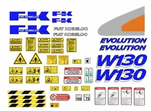 Fiat Kobelco W130 - PL - Evolution decalcomanie adesive kit Completo - Foto 1 di 3