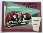 Delage Delahaye D6 135M 175 148 Gfa Original Car Sales Brochure Folder - 1951