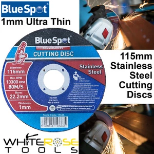 BlueSpot Stainless Steel Metal Cutting Slitting Disc 115mm x 1mm Ultra Thin - Picture 1 of 4
