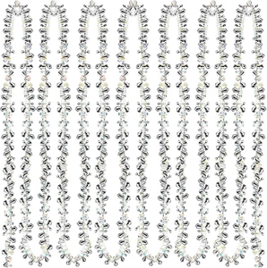 80 Fuß 4 Rollen Klar Weihnachtsgirlanden Kristall Acryl Perlen Girlanden Groß Twi - Bild 1 von 12