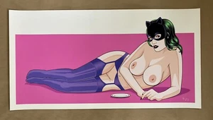 *Topless Sexy Catwoman AP Art Print by Kray Sudderth*S/N #1/3* - Picture 1 of 4