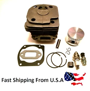 Kit pistone cilindro 52 mm adatto a Husqvarna 362 365 371 372 372xp foro grande, valvola - Foto 1 di 2