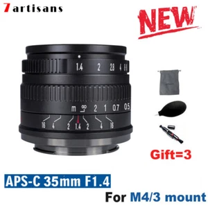 7artisans 35mm F1.4 Mark II APS-C MF Lens for M43 mount M4/3 Olympus Panasonic - Picture 1 of 5