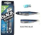 FIIISH BLACK MINNOW COMBO 120 N 3 ELECTRIC BLUE SILICONE ARTIFICIALE ESCA SPIGOL