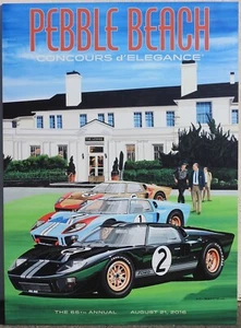 1of1 2016 Pebble Beach Concours FORD GT40 LeMans 48x66 LG Poster Sign WILL SHIP - Picture 1 of 1