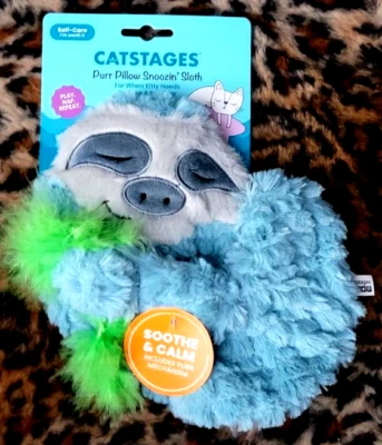 Cat Kitten Purr Pillow Toy Sloth New w/ Tag ! Petstages
