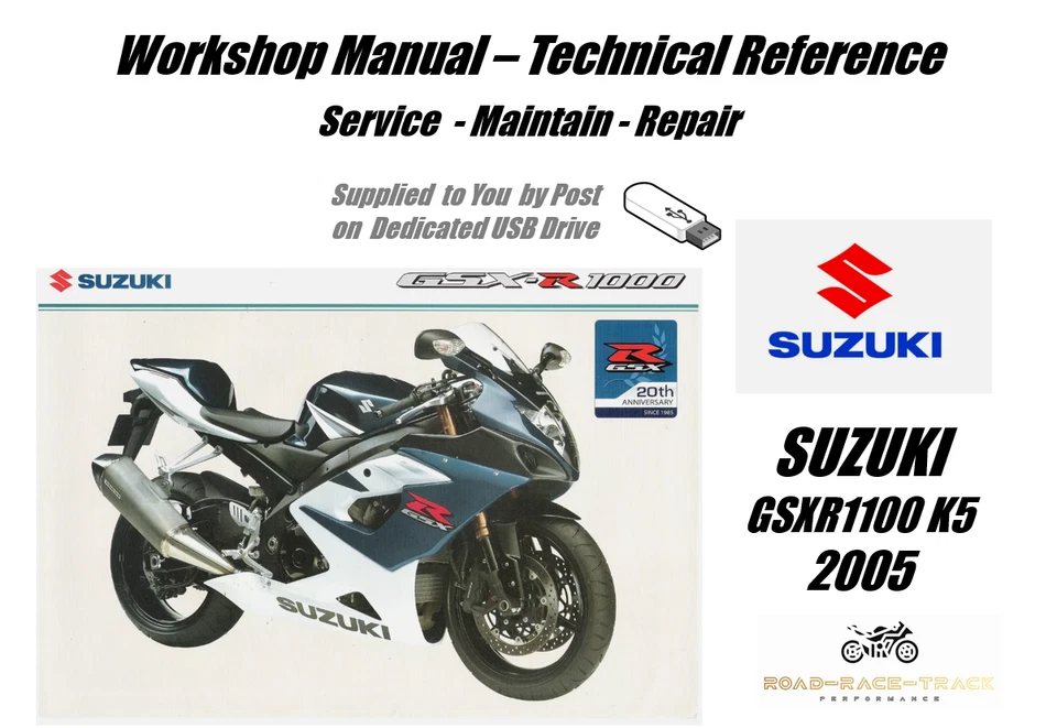 Suzuki GSXR1000 GSX-R1000 K5 Service Repair Workshop Manual USB 2005 - Image 1 of 4