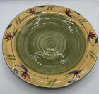 Pier 1 One Elizabeth Hand painted Floral Stoneware 14" Deep Dish Serving Platter