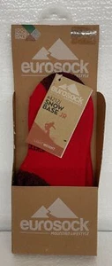 TODDLER KIDS EUROSOCK “SNOW BASE OTC” SKI SOCKS (RED/BLACK) 4XS SIZES 6.5-8.5 - Bild 1 von 2