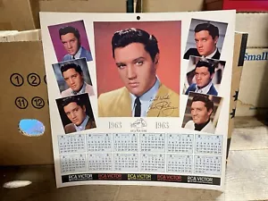 1963 Elvis Presley RCA Victor BONUS Calendario Inserire 45 GIRI Singoli Oro -FANTASTICO! - Foto 1 di 2