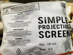 New Just Opened Mini 16:9  130 Inch Portable Simple  Projector Screen - Picture 1 of 3