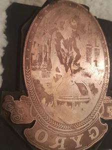 Type Printing Block Border Frame 1904 World Fair St Louis Copper on Wood READ - Picture 1 of 24