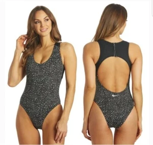 Nike Water Dots Keyhole Back Einteiler Badeanzug - Damen Größe M  - Bild 1 von 7