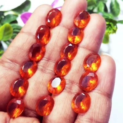 31.15 Ct/ 15 pcs MM Size Brazilian Orange Topaz Loose Gemstone With Free Gift - Image 1 of 4