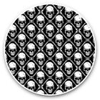 2 x Vinyl Stickers 7.5cm (bw) - Skull & Bones Death Print  #36367