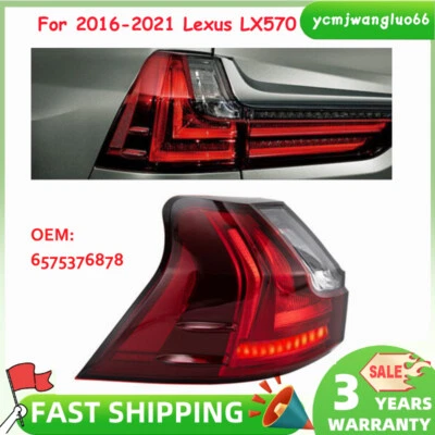 Luz trasera exterior izquierda LED para Lexus LX570 2016-2021 lado del conductor lámpara trasera roja EE. UU. Foto 1 de 4