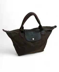 Bolso de Mano LONGCHAMP All-Over Envejecido Forro FUCSIA Hecho en Francia RARO - Imagen 1 de 13