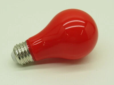 (6-Pack) Satco 8-Watt Ceramic RED A19 LED Party Lamp Light Bulb 8W A19 120V - Image 1 of 4