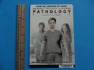 PATHOLOGY - MILO VENTIMIGLIA - BLOCKBUSTER VIDEO BACKER CARD 5"X8" - NO MOVIE