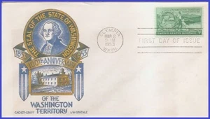 USA8 #1019 U/A CACHET CRAFT FDC   Washington Territory - Picture 1 of 1