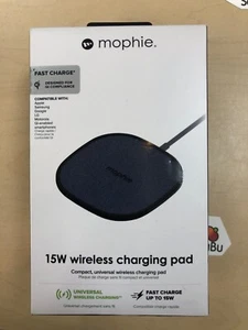 Mophie Fast Charge 15W Wireless Charging Pad for Apple Google Samsung Qi-Enabled - Picture 1 of 4