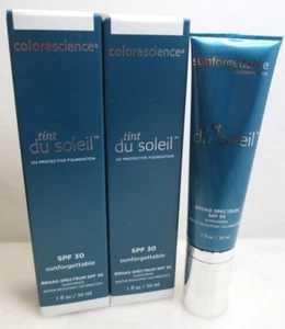 (2) COLORESCIENCE TINT DU SOLEIL UV PROTECTIVE FOUNDATION DEEP SPF 30 1 OZ 2PCS - Picture 1 of 6