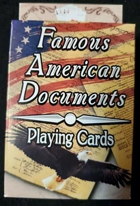 Sealed FAMOUS AMERICAN DOCUMENTS - Semiquincentennial 52 Card Deck Playing Cards - Picture 1 of 2