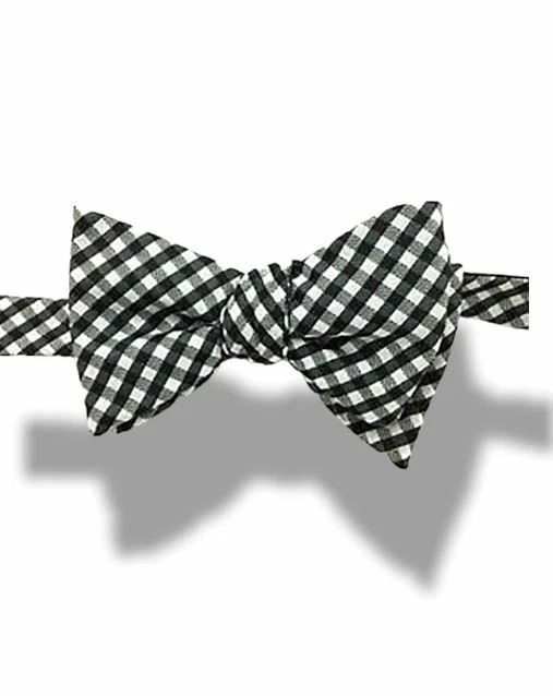 35 美元 Alfani 男式黑色白色格子图案可调节领结 — 第 1/1 张图片