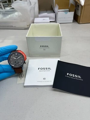 Fossil Neutra Brown Leather Strap Hybrid Smart Watch 44mm FTW1194 - NEW OB - Image 1 of 4