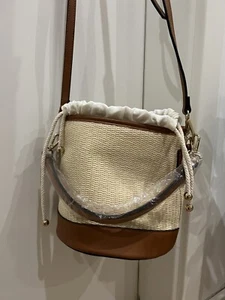 ORSAY Beutel Tasche Handtasche Kordelzug Eimer Umhängetasche beige braun Neu - Bild 1 von 4