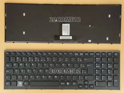 NEW FOR SONY VAIO VPCEB VPC EB Keyboard Black Brazil Portuguese Teclado Frame - Image 1 of 2