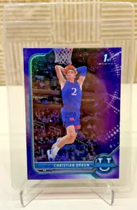 2021-22 Bowman University - Purple Refractor #6 Christian Braun /299 (RC) - Picture 1 of 3