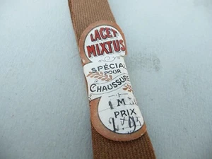2 paquets de 2 lacets ancien avec belle étiquette couleur marron - Imagen 1 de 4