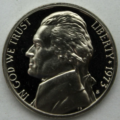 1973-S Proof Jefferson Nickel Cover