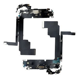 Für Apple iPhone 15 Pro Max Ladeanschluss Dock Connector Ersatzteil Schwarz - Picture 1 of 3