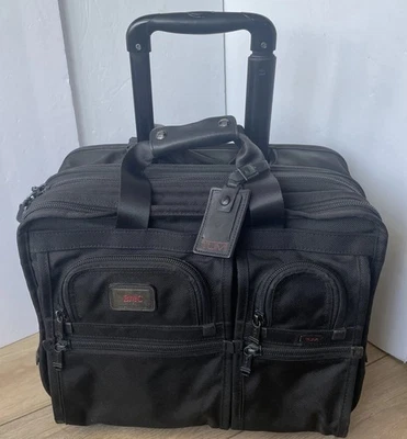 Tumi Alpha Deluxe 26104DH Ballistic 2-Wheel Expanding Rolling Carry On Briefcase - Image 1 of 4