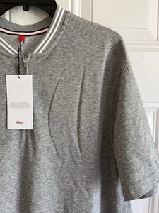 NWT Wilson Henley 1/4 Zip M Series Hybrid Activewear Gray Shirt Men L MSRP 68$ - Picture 1 of 11