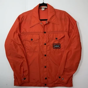 Vintage Swingster Os Gold Seed Jacke Snap Up Orange Windbreaker Herren M Farmer - Bild 1 von 9