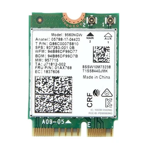 9560NGW WLAN-Karte 1730Mbps  AC 9560 Dual Band 2.4G+5G Bluetooth 5.0 802.114035 - Bild 1 von 7