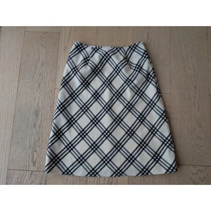 Kate Hill Wool Skirt Black and Cream Plaid Check Career Fall Winter Women's 6 - Picture 1 of 7