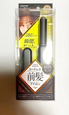 Koizumi Cordless Bangs Iron Brush Iron KHR-6420 Black USB Charging Type-C 180℃ - Image 1 of 4