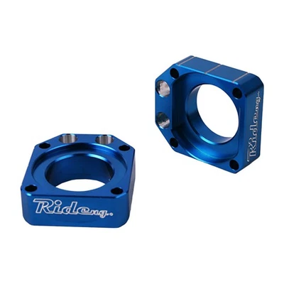 Ride Engineering Reversable Billet Axle Blocks Blue For Kawasaki KX450F 2006 - Image 1 of 2