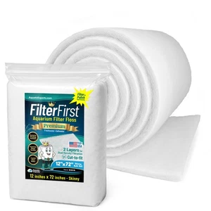 Aquatic Experts Aquarium Filter Floss, FilterFirst Filter Pad, 1/2 to 3/4 Thick - Picture 1 of 18