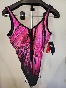 Trajes de baño Reebok para mujer de una pieza rosa y negro talla 8 - Imagen 1 de 7