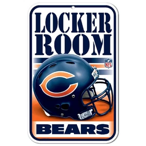 Chicago Bears Sign 11x17 Plastic Locker Room Design - Picture 1 of 1